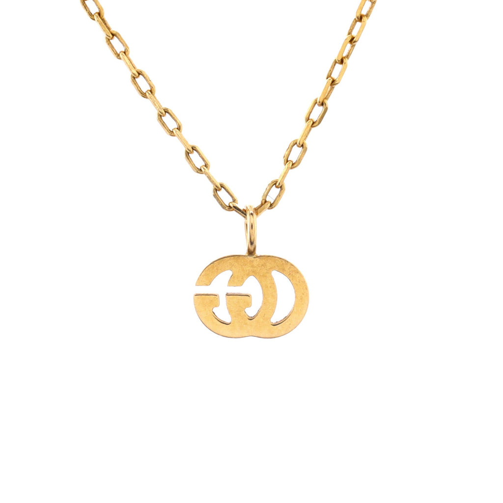 GG Running Necklace 18K Yellow Gold with Blue Topaz