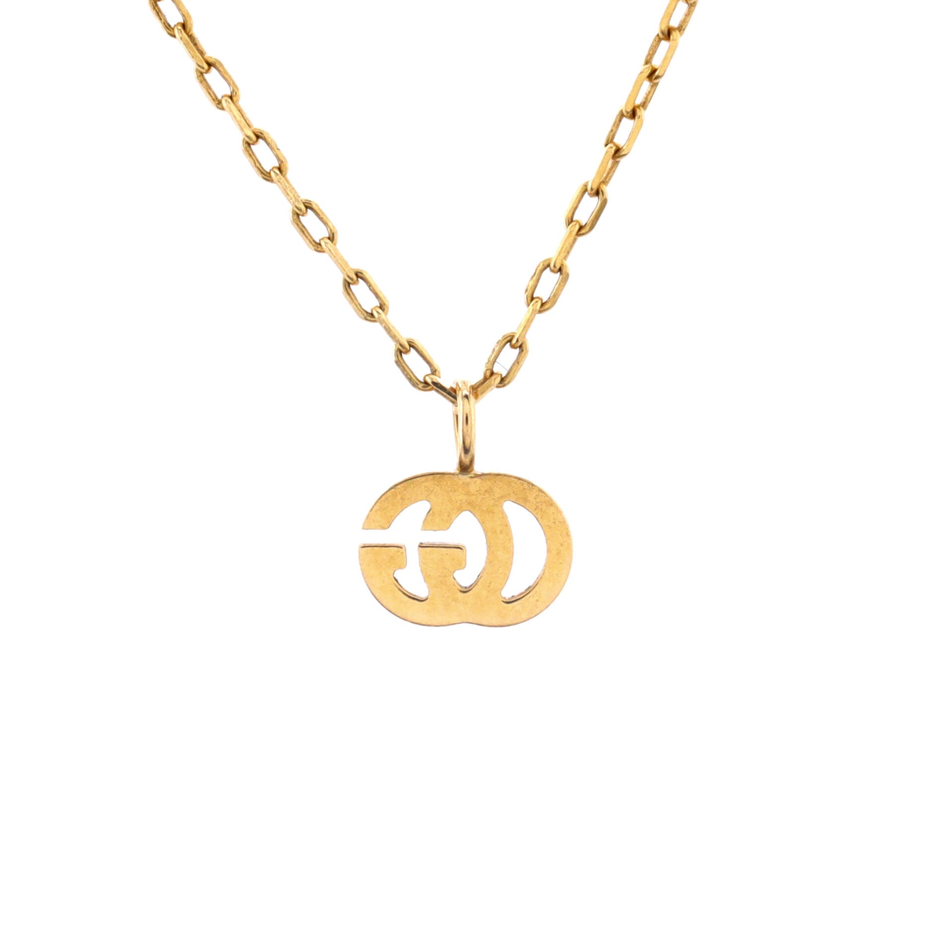 GG Running Necklace 18K Yellow Gold with Blue Topaz
