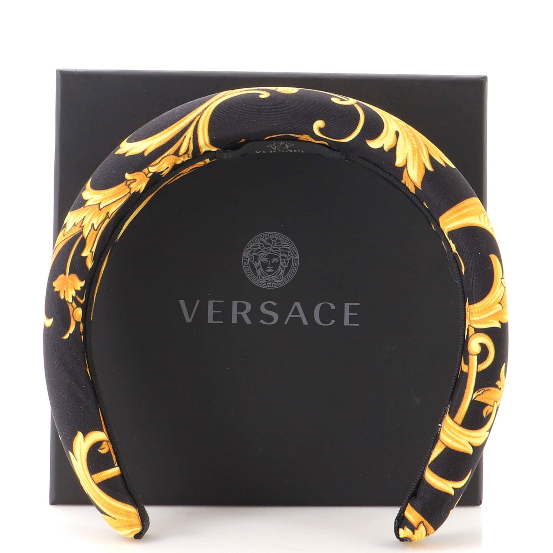 Headband Barocco Print Satin