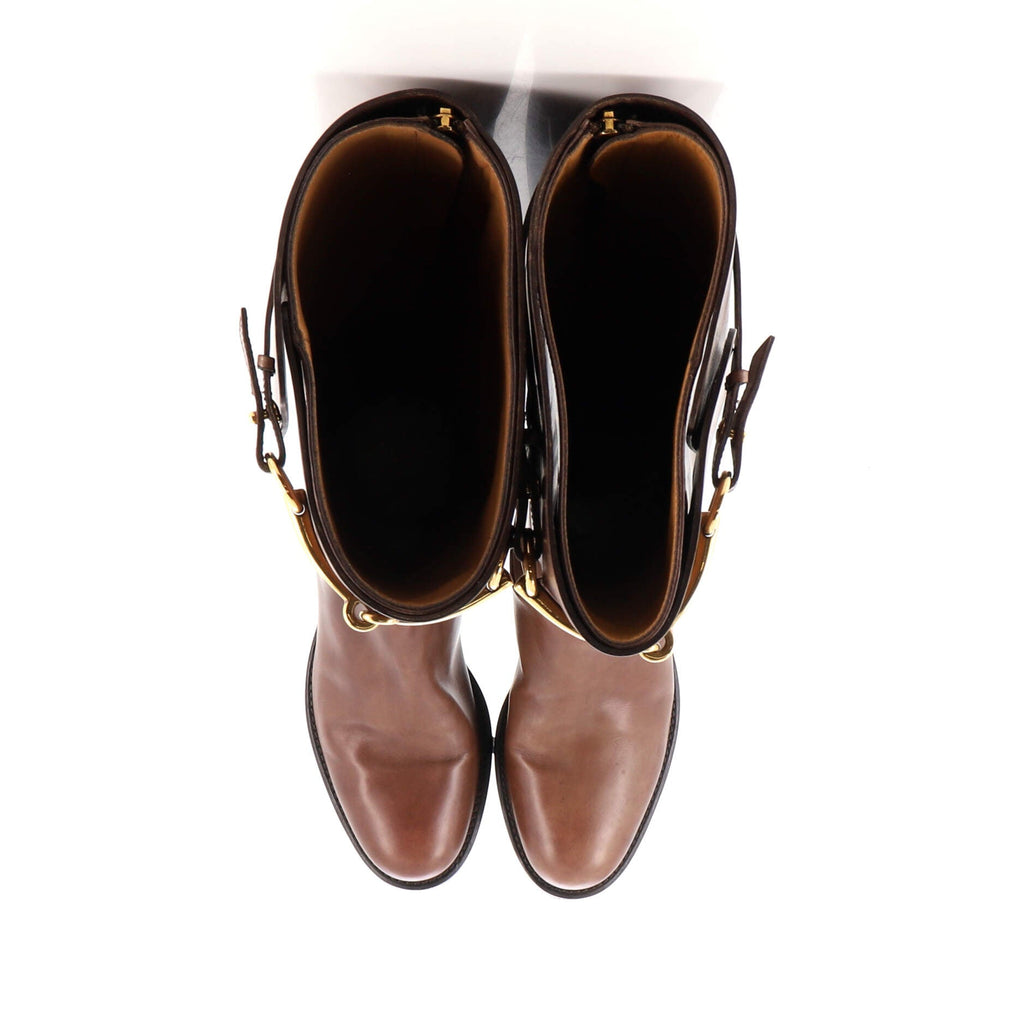 Women's Horsebit Tall Riding Boots Leather