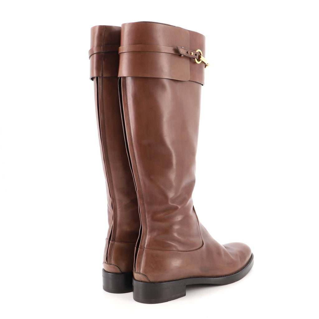 Women's Horsebit Tall Riding Boots Leather