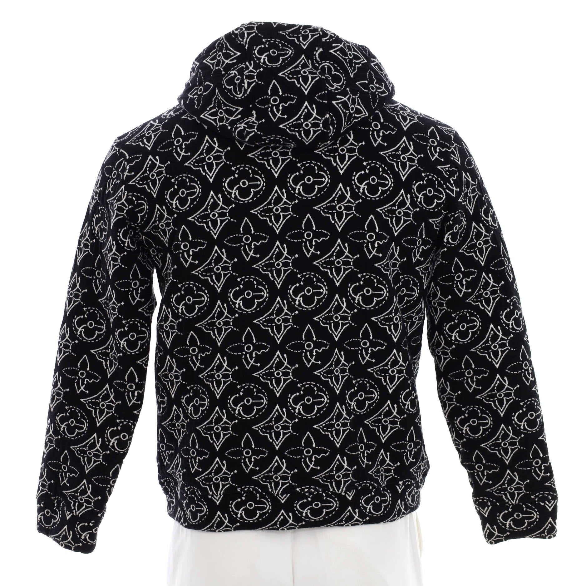 Men's LV x NBA Strategic Flower Hoodie Quilted Cotton Blend