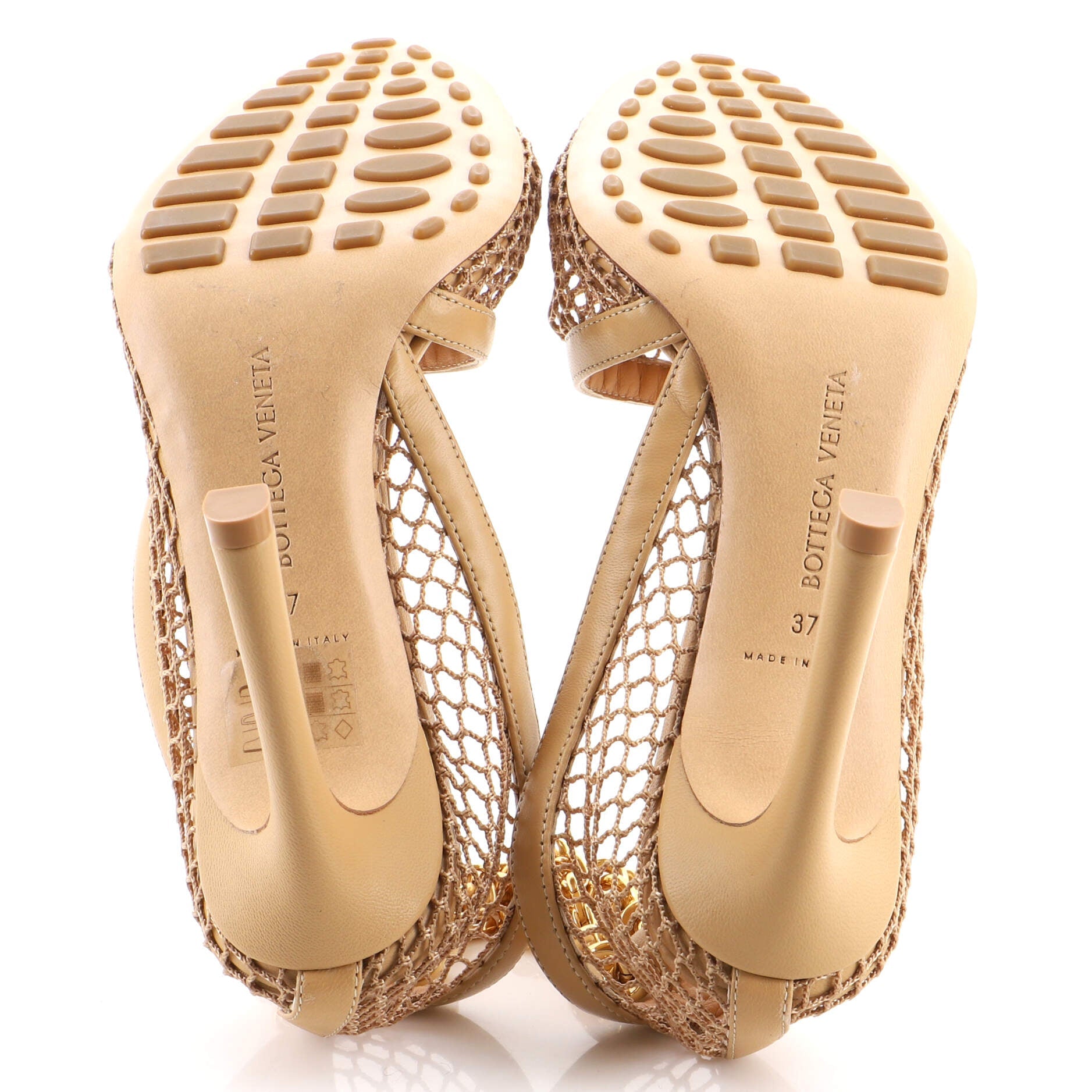 Women's Stretch Chunky Chain Pumps Mesh with Leather