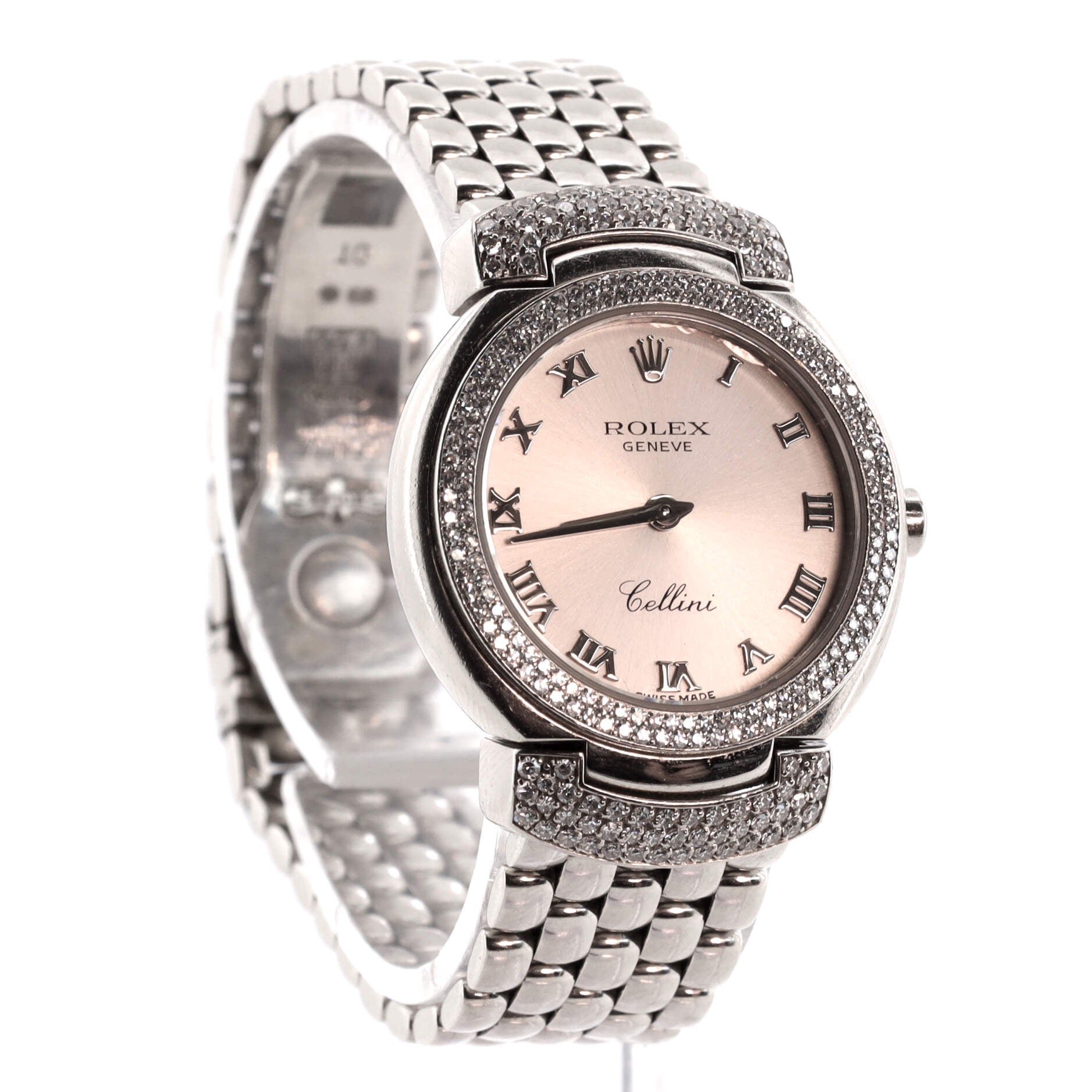 Cellini Cellissima Quartz Watch White Gold with Diamond Bezel and Lugs 26