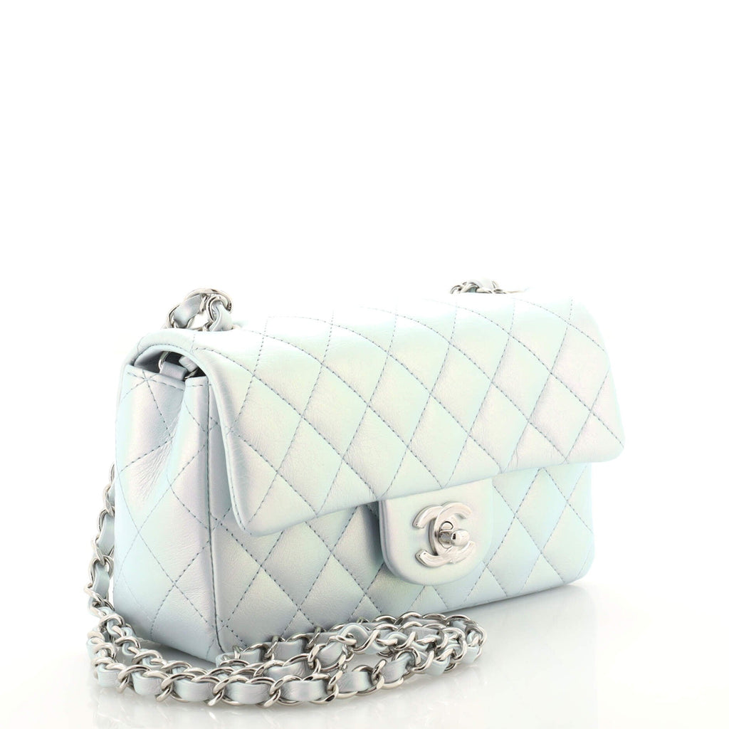 Classic Single Flap Bag Quilted Iridescent Calfskin Mini