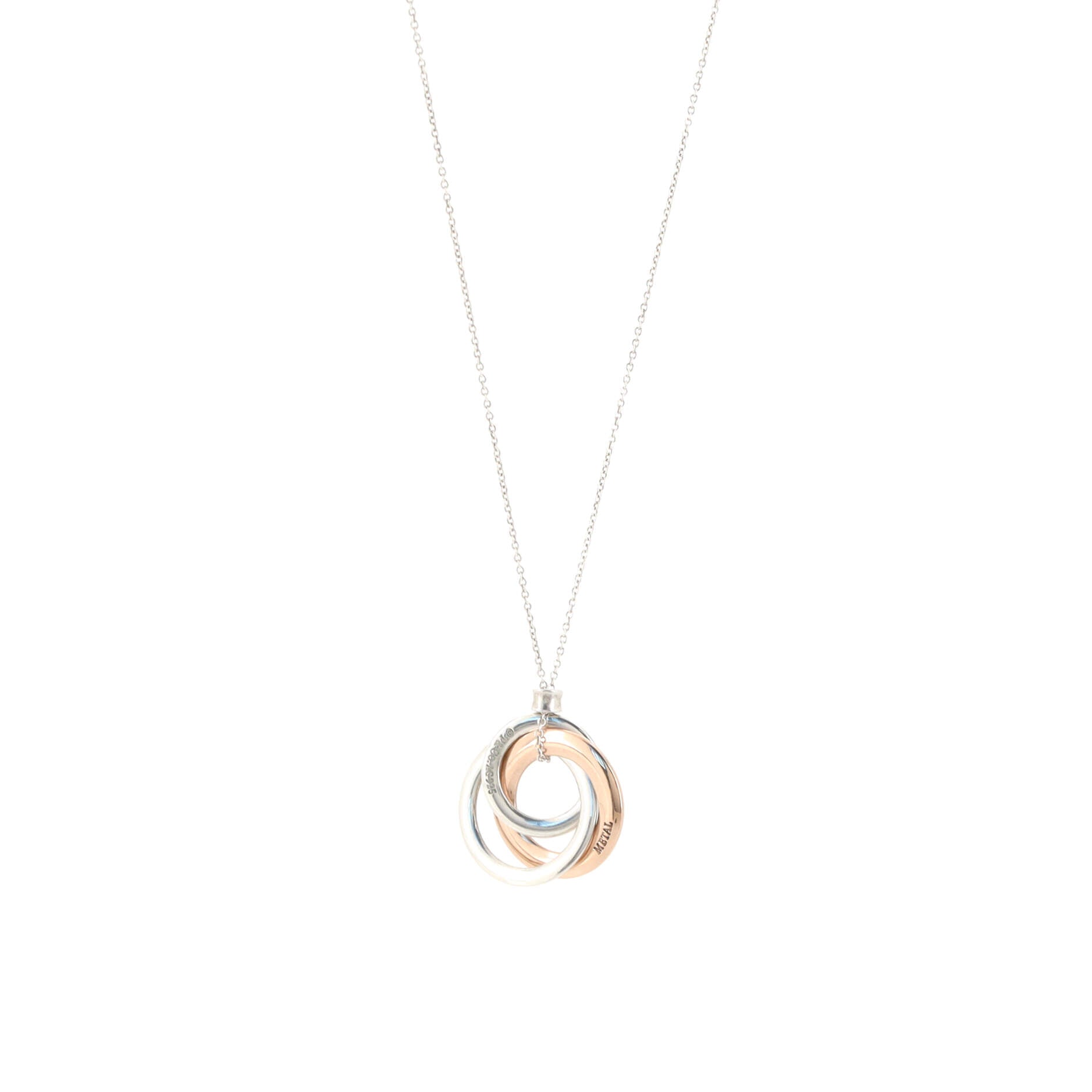 1837 Interlocking Circles Pendant Necklace Sterling Silver and Rubedo Small