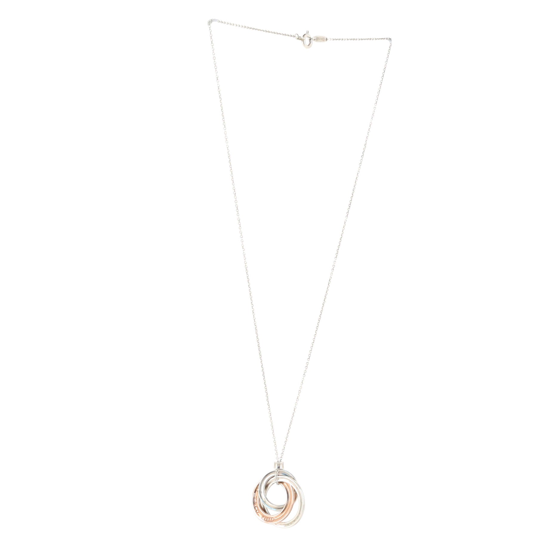 1837 Interlocking Circles Pendant Necklace Sterling Silver and Rubedo Small