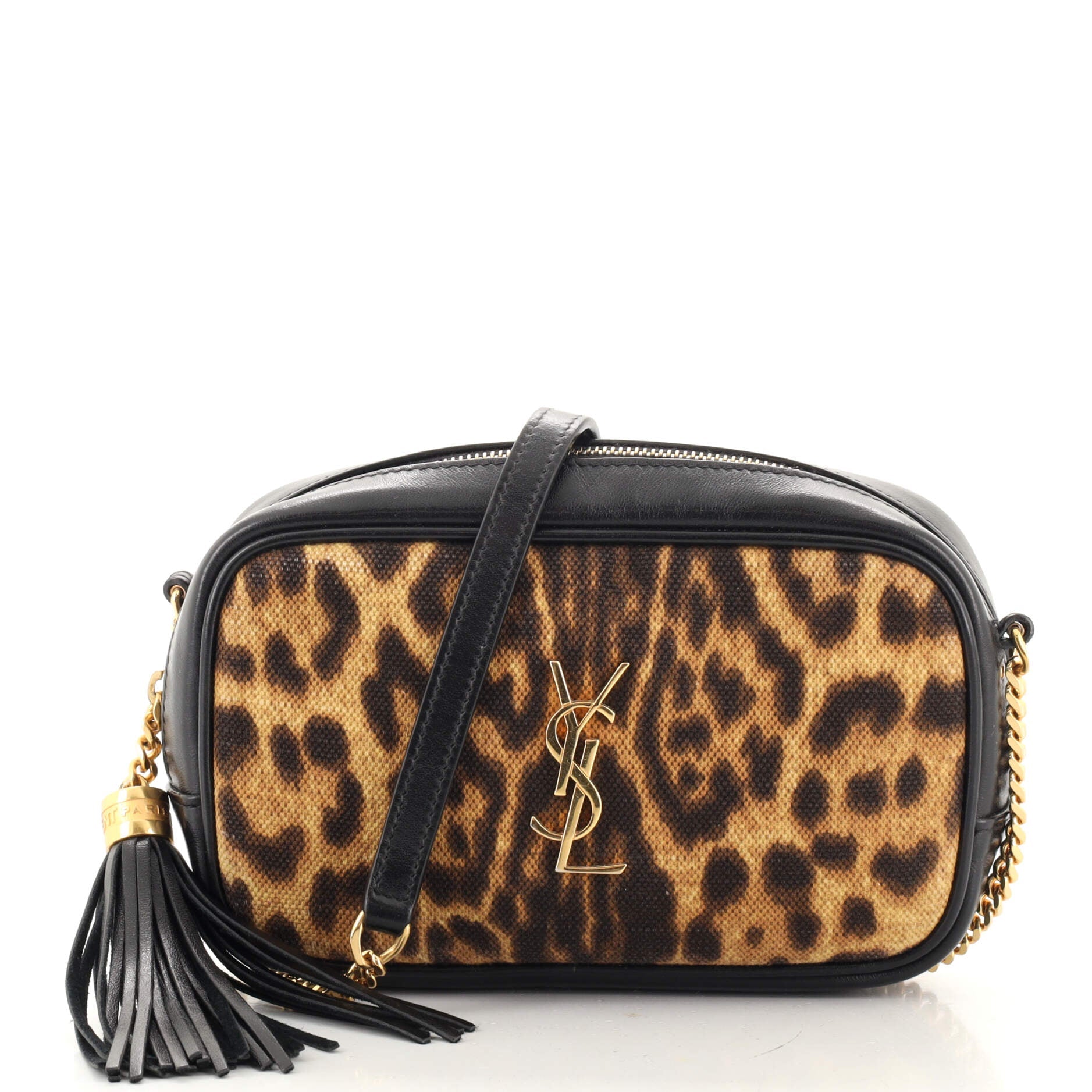 Lou Camera Bag Printed Canvas and Leather Mini