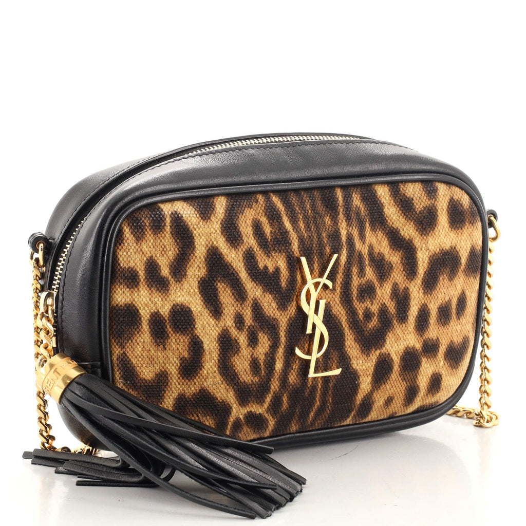Lou Camera Bag Printed Canvas and Leather Mini