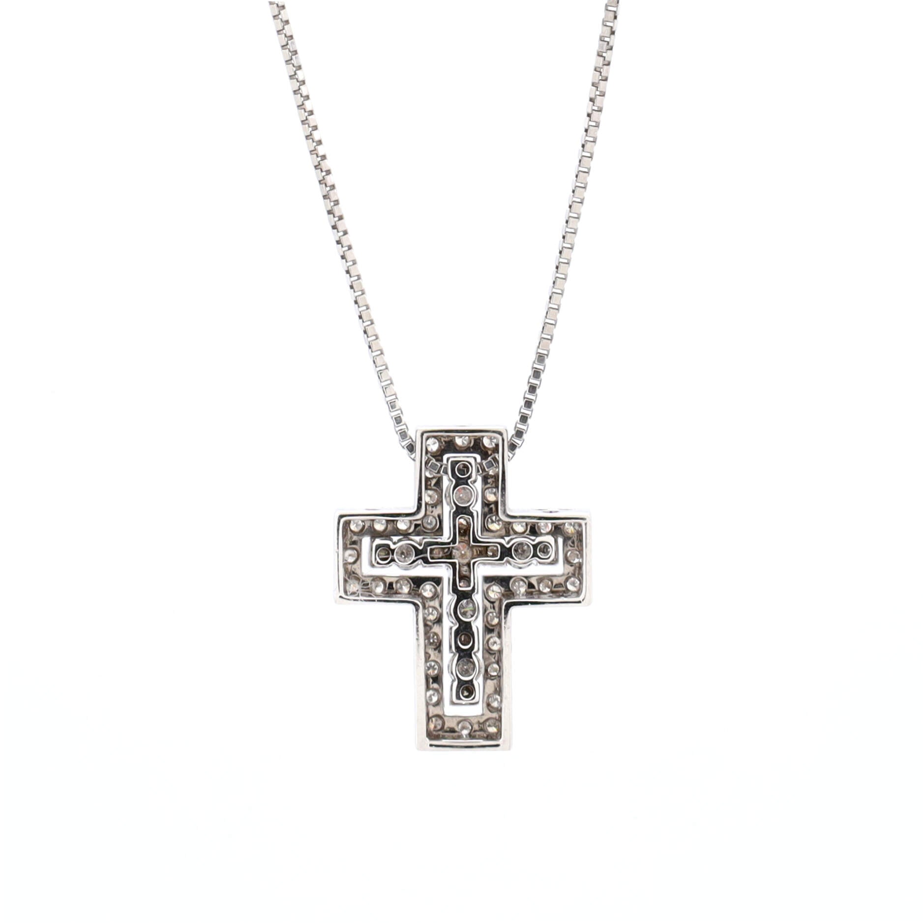 Belle Epoque Pendant Necklace 18K White Gold and Diamonds 16mm