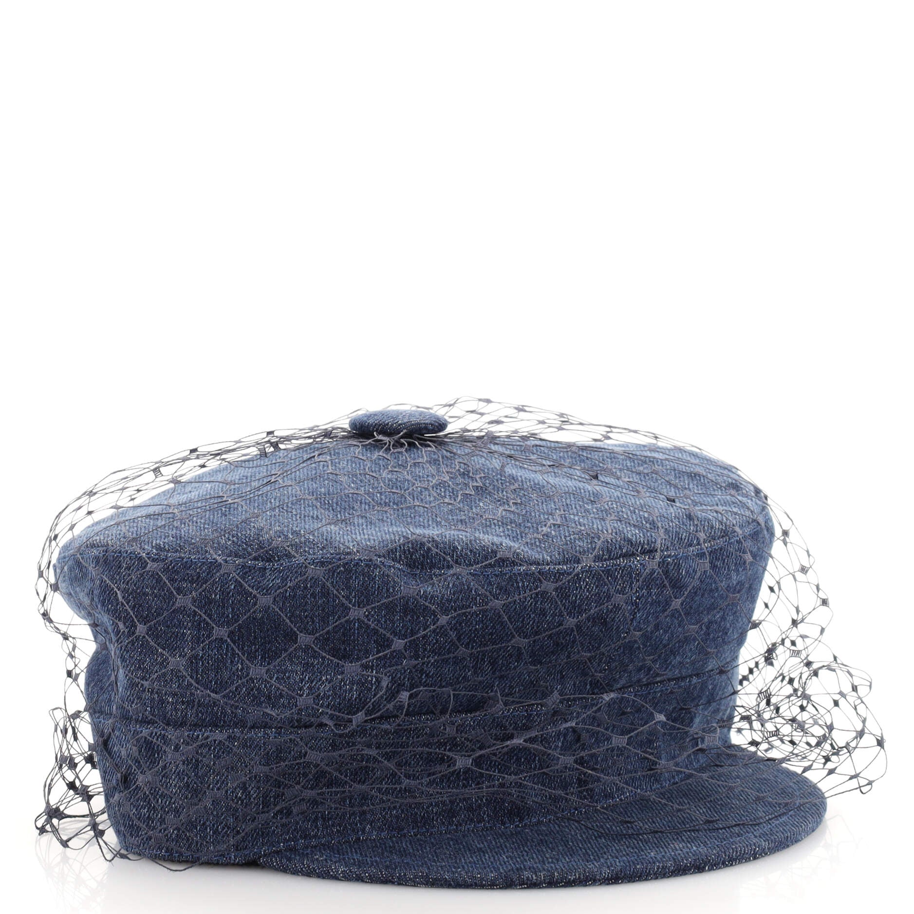 Arty Veil Newsboy Cap Denim Small