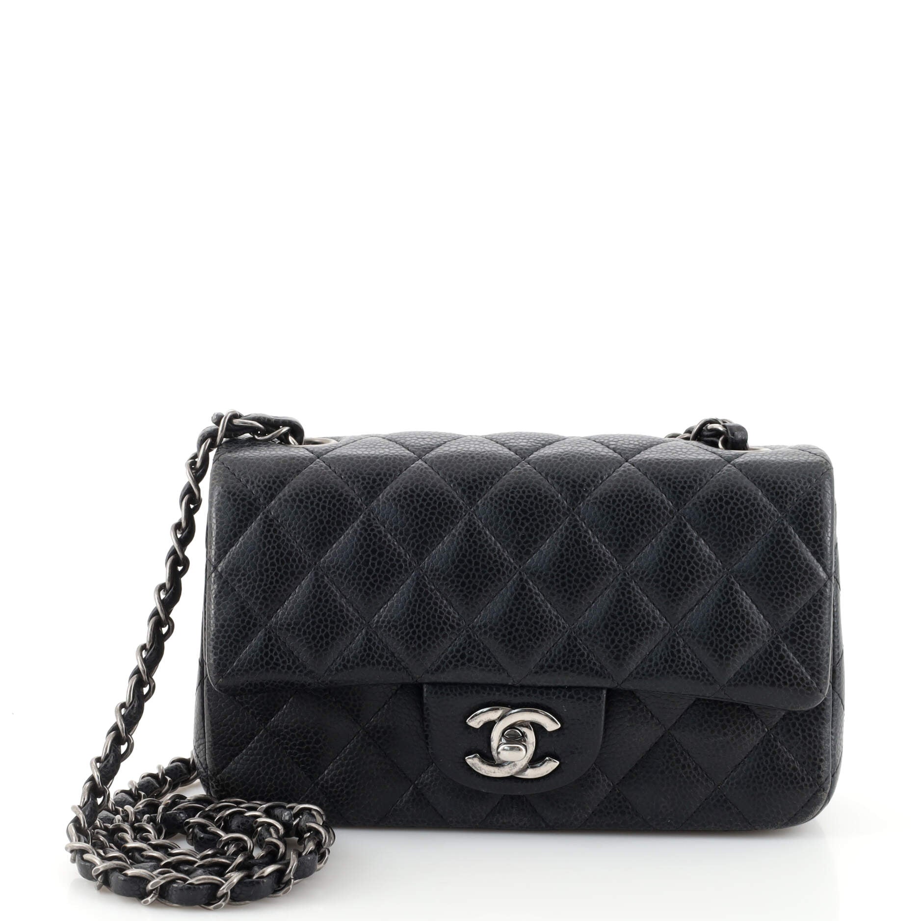 Classic Single Flap Bag Quilted Caviar Mini
