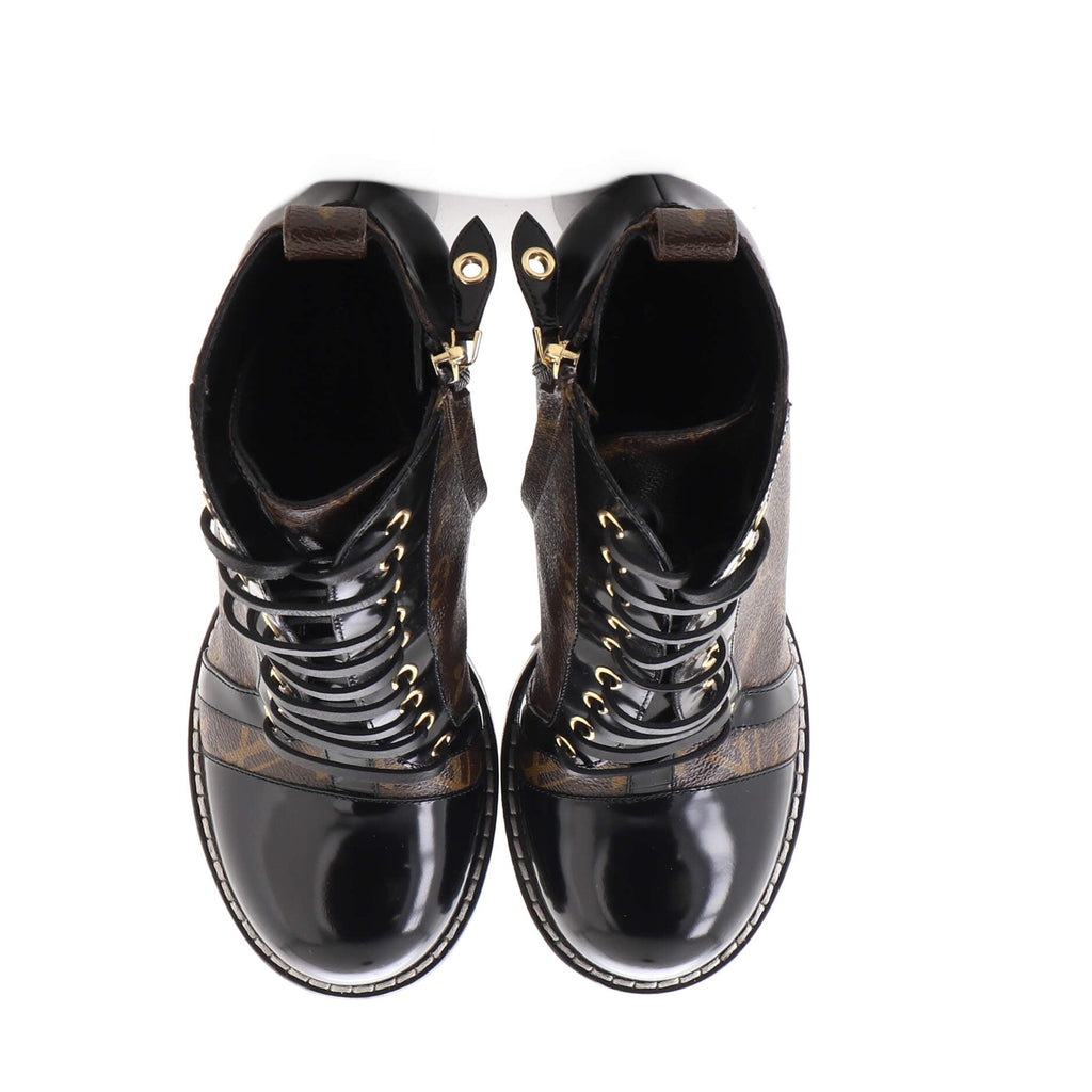 Women's Star Trail Ankle Boots Monogram Canvas with Patent
