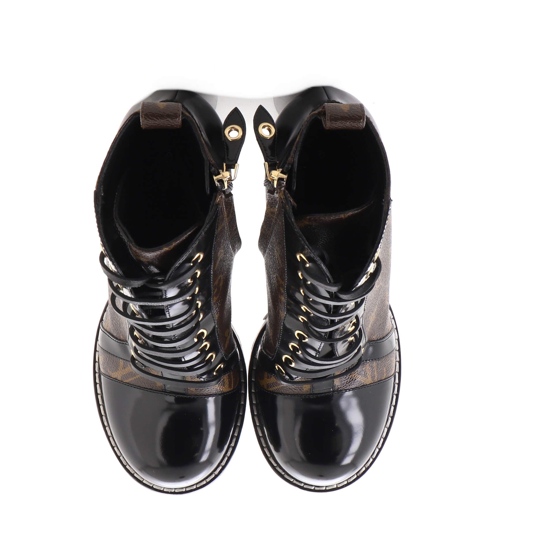 Women's Star Trail Ankle Boots Monogram Canvas with Patent