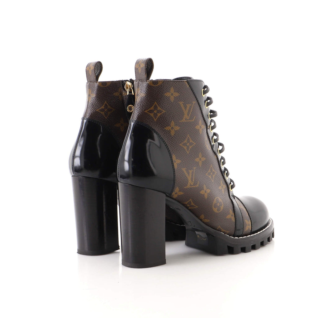 Women's Star Trail Ankle Boots Monogram Canvas with Patent