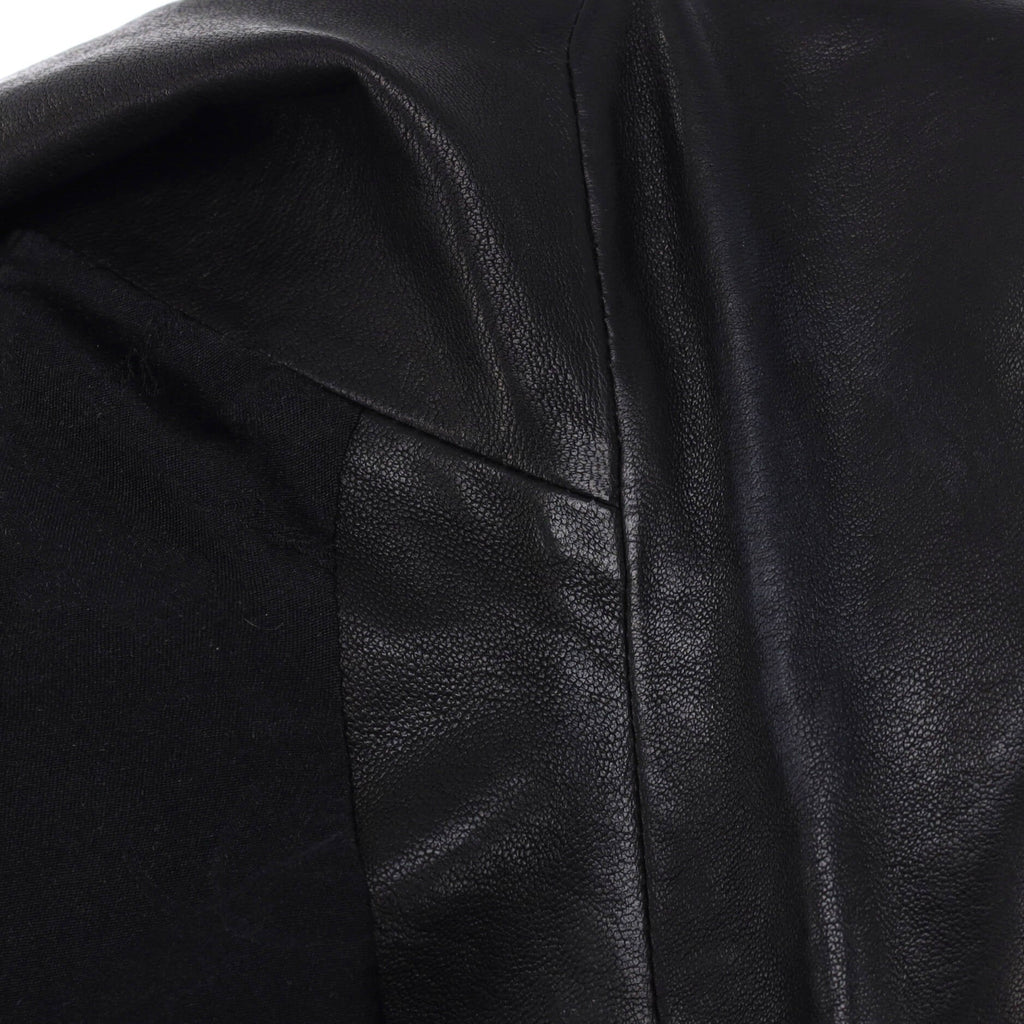 Women's Matelasse Quilt Jacket Leather and Cotton Blend