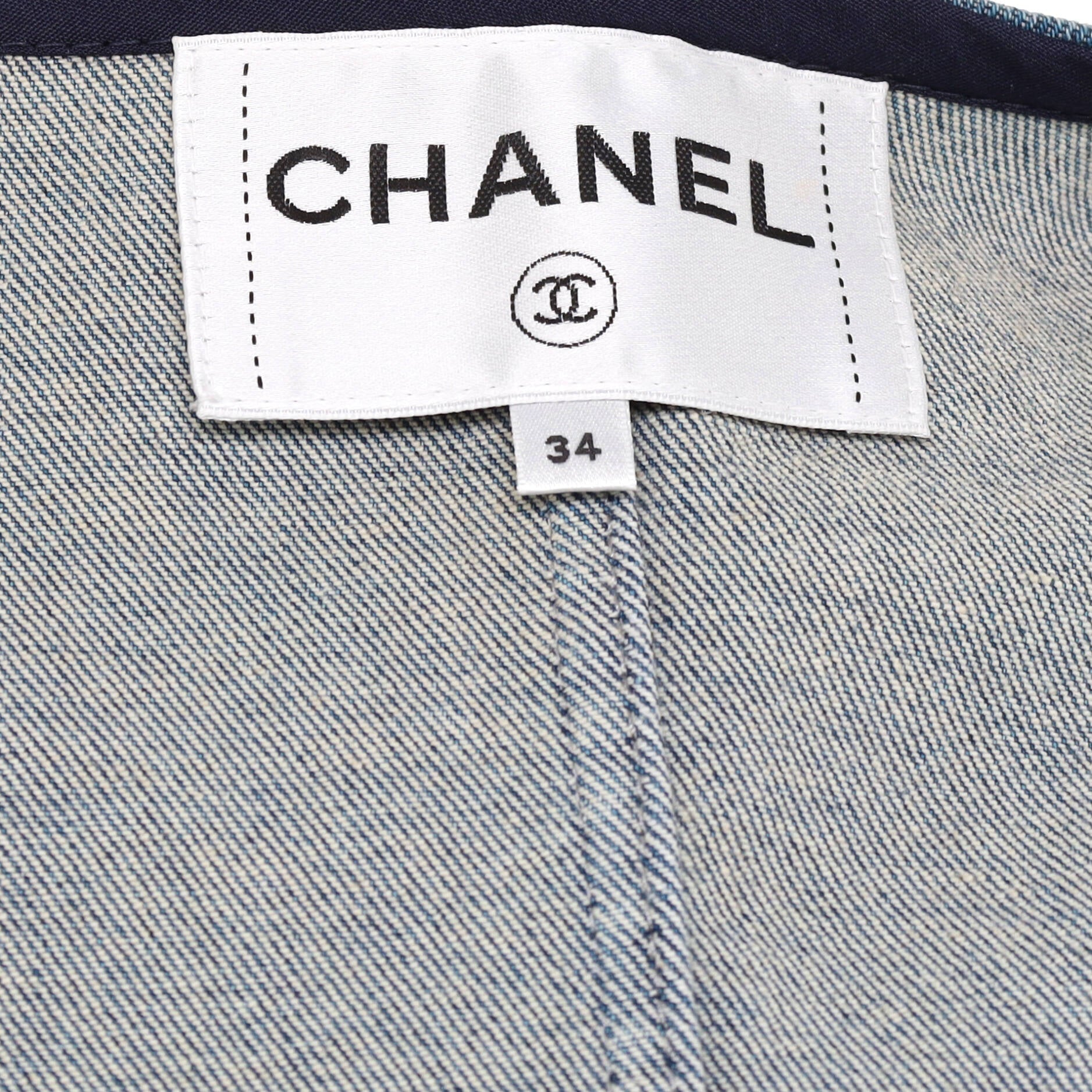 Women's Button Up Jacket Printed Denim