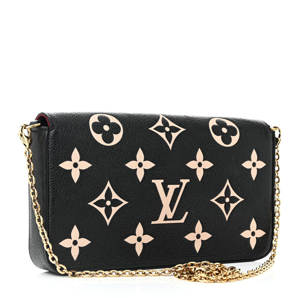Empreinte Monogram Giant Felicie Pochette Black Beige