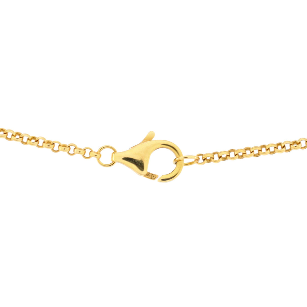 Agrafe Chain Pendant Necklace 18K Yellow Gold with Diamonds