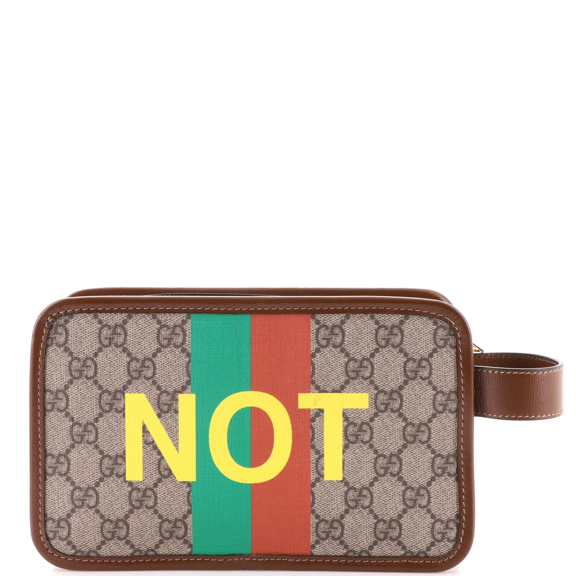 Fake/Not Cosmetic Case Printed GG Coated Canvas