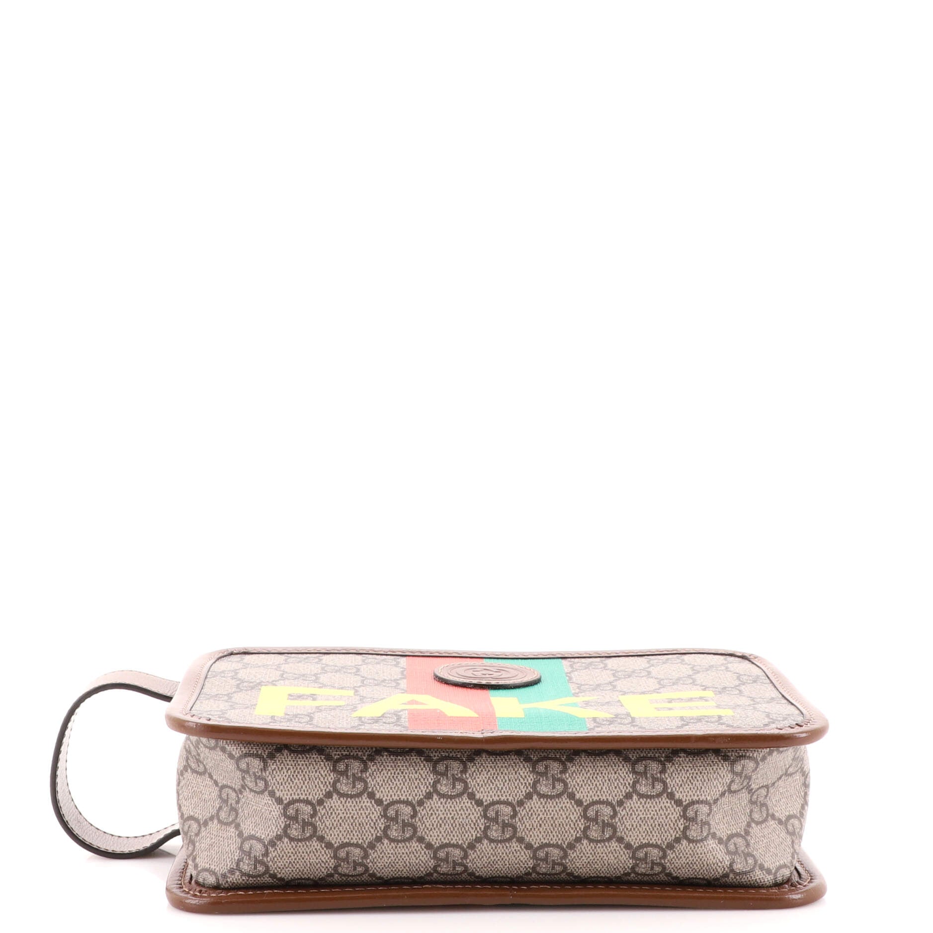 Fake/Not Cosmetic Case Printed GG Coated Canvas