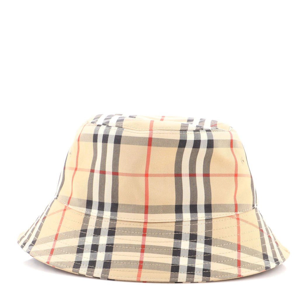 Bucket Hat Vintage Check Canvas