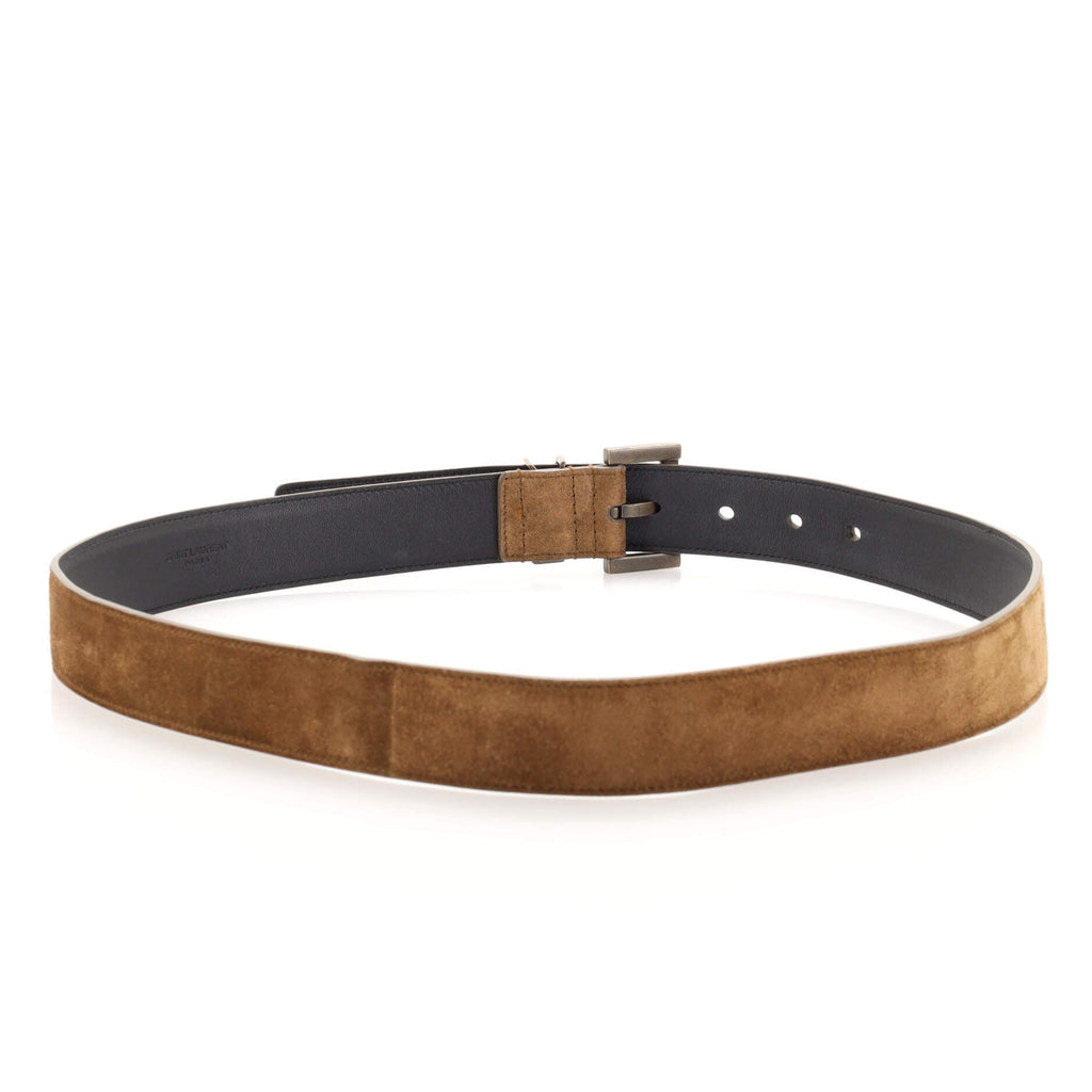Classic Monogram Square Buckle Belt Suede Medium 85