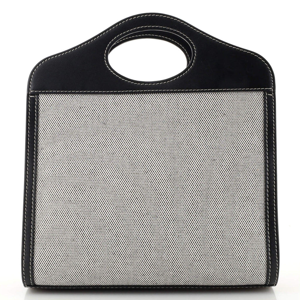 Logo Pocket Tote Canvas with Leather Mini