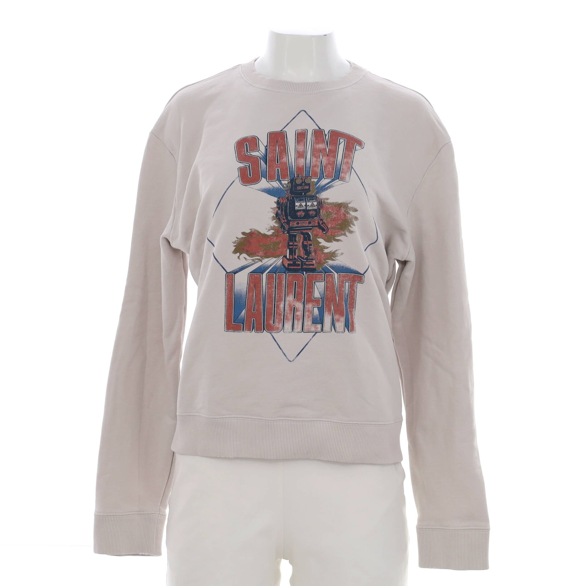 Women's Graphic Crew Neck Sweater Printed Cotton