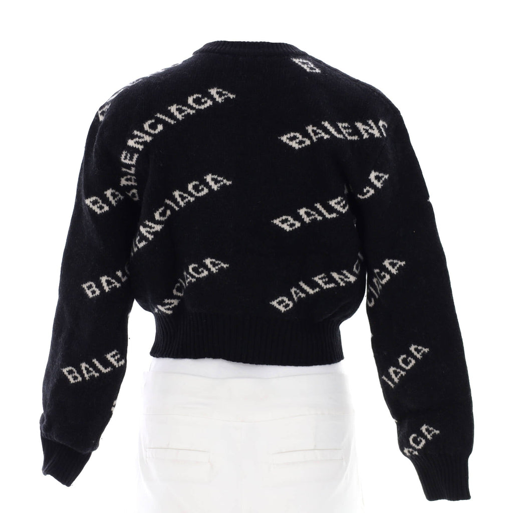 Women's Allover Logo Sweater Wool Blend