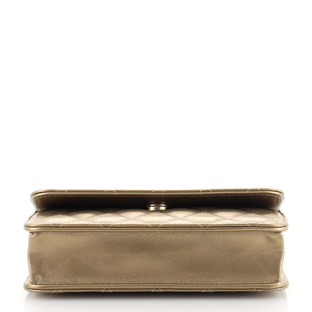 CC Flap Phone Holder with Chain Quilted Lambskin Mini