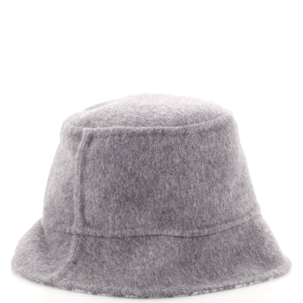 Small Brim Reversible Bucket Hat Wool and Oblique Wool
