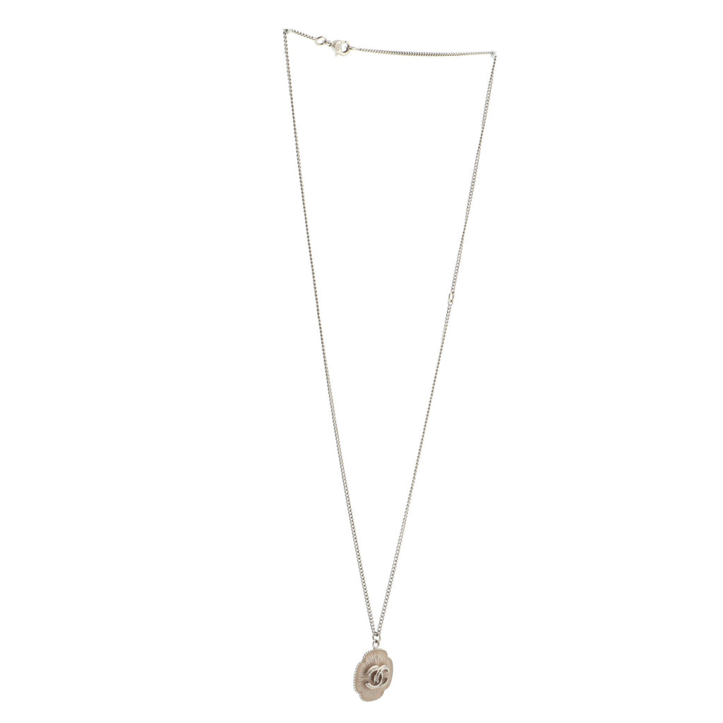 CC Pendant Long Necklace Enamel with Metal