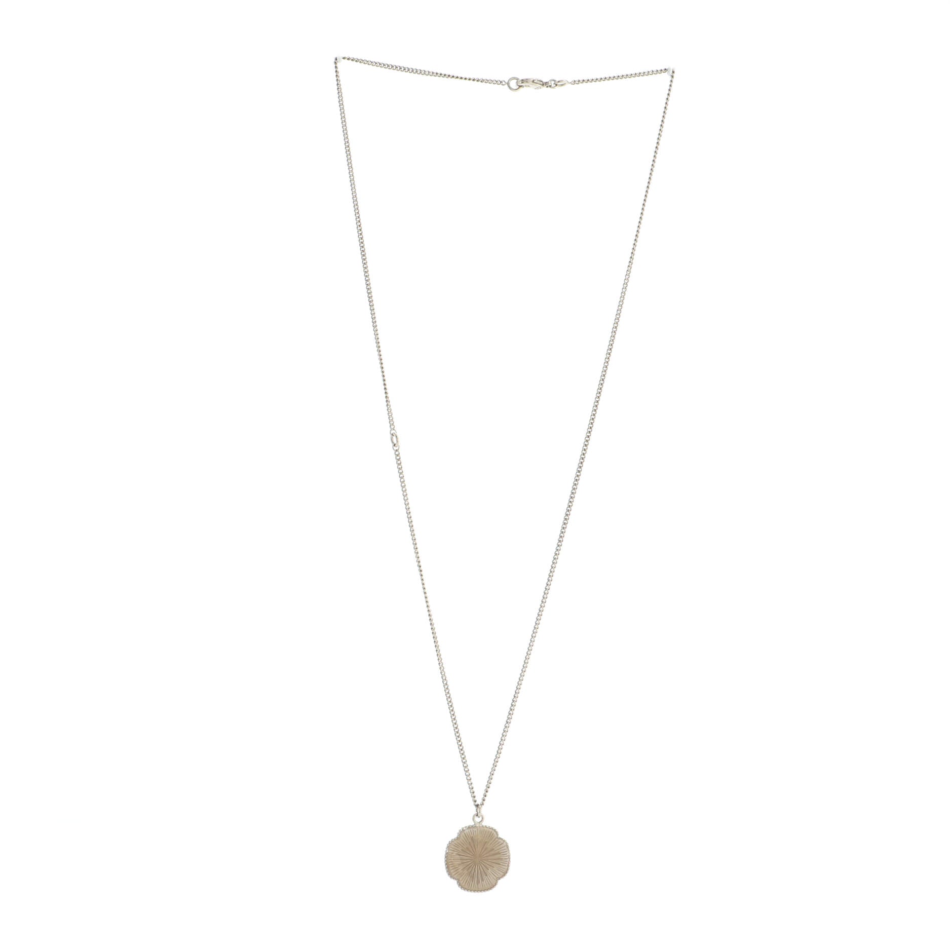 CC Pendant Long Necklace Enamel with Metal