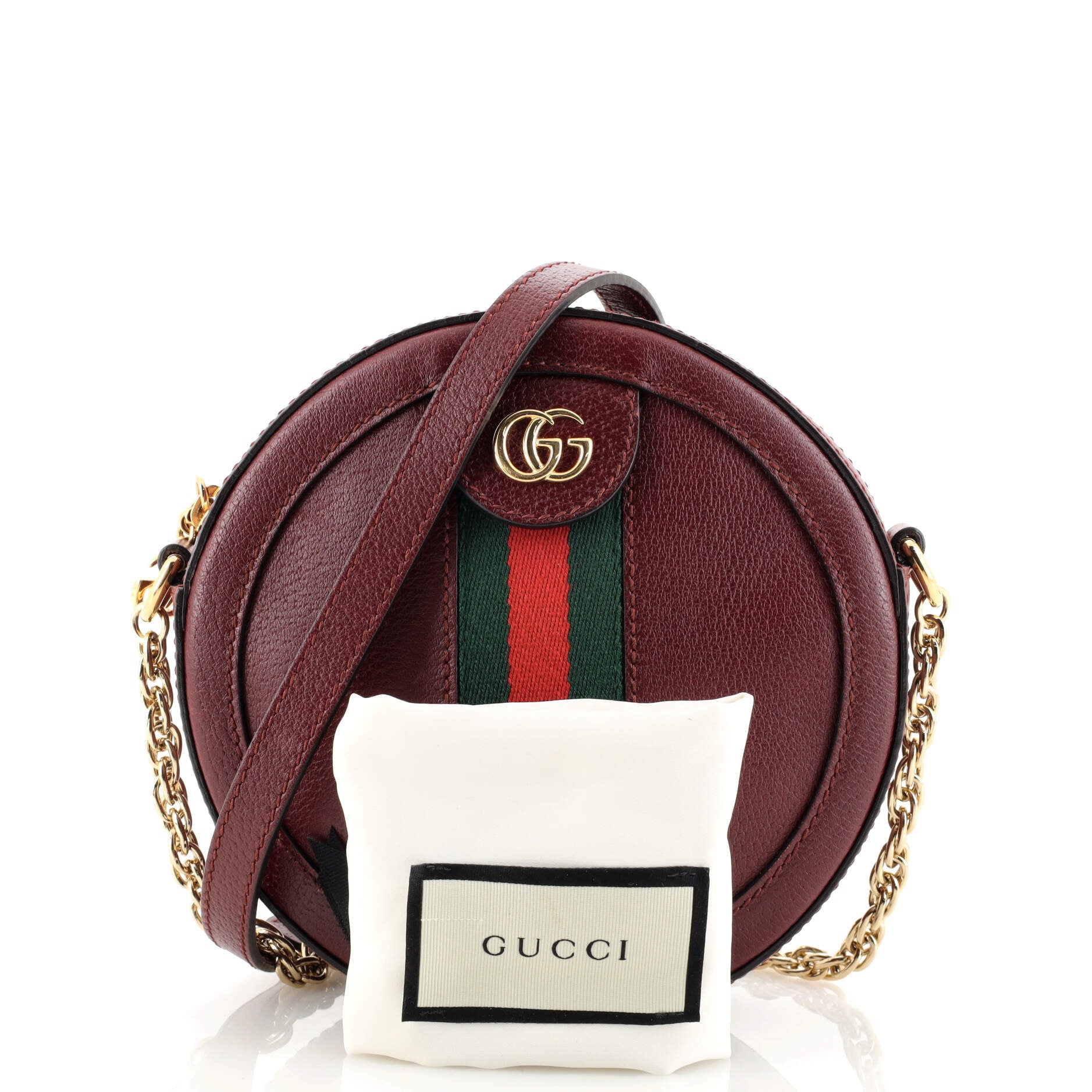 Ophidia Round Shoulder Bag Leather Mini