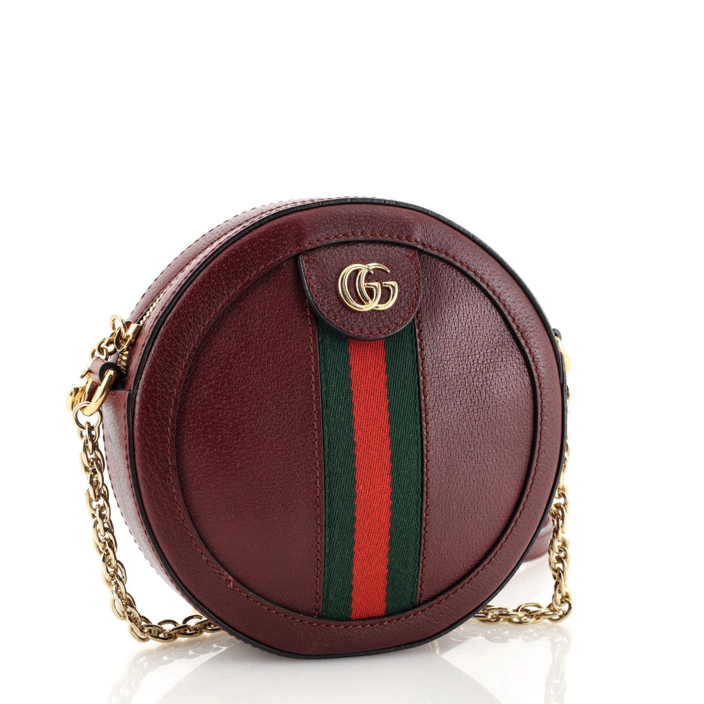 Ophidia Round Shoulder Bag Leather Mini