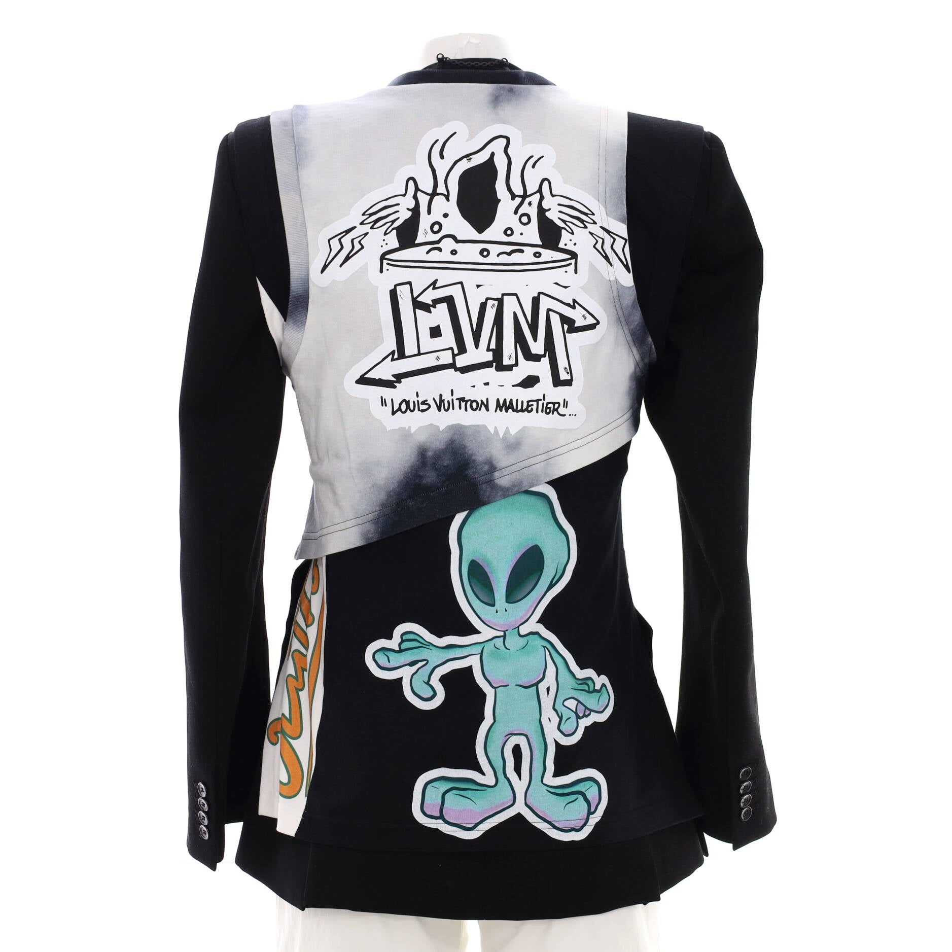 Men's Hybrid T-Shirt Tailoring Jacket Printed Wool