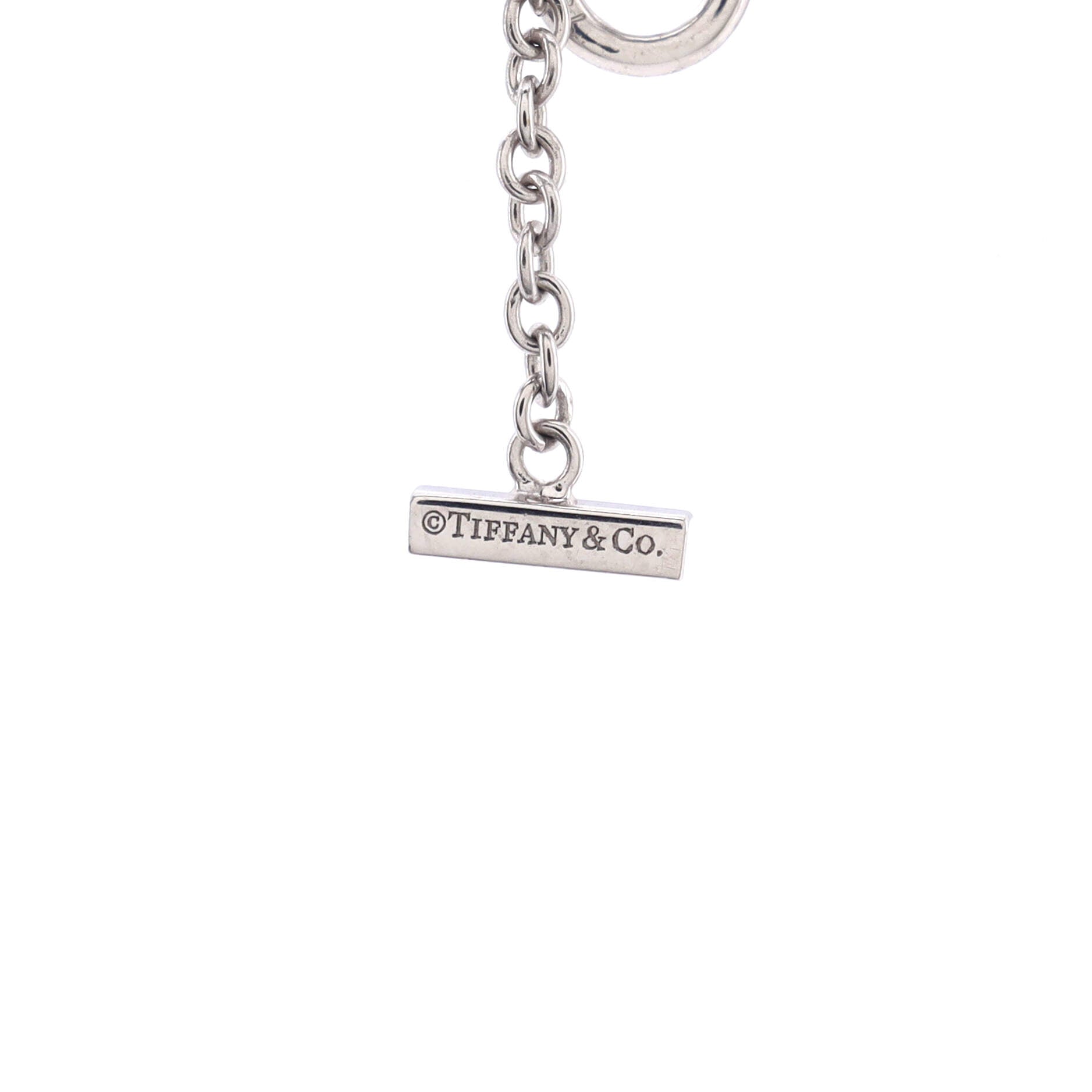 T Smile Chain Bracelet 18K White Gold with Diamonds Large