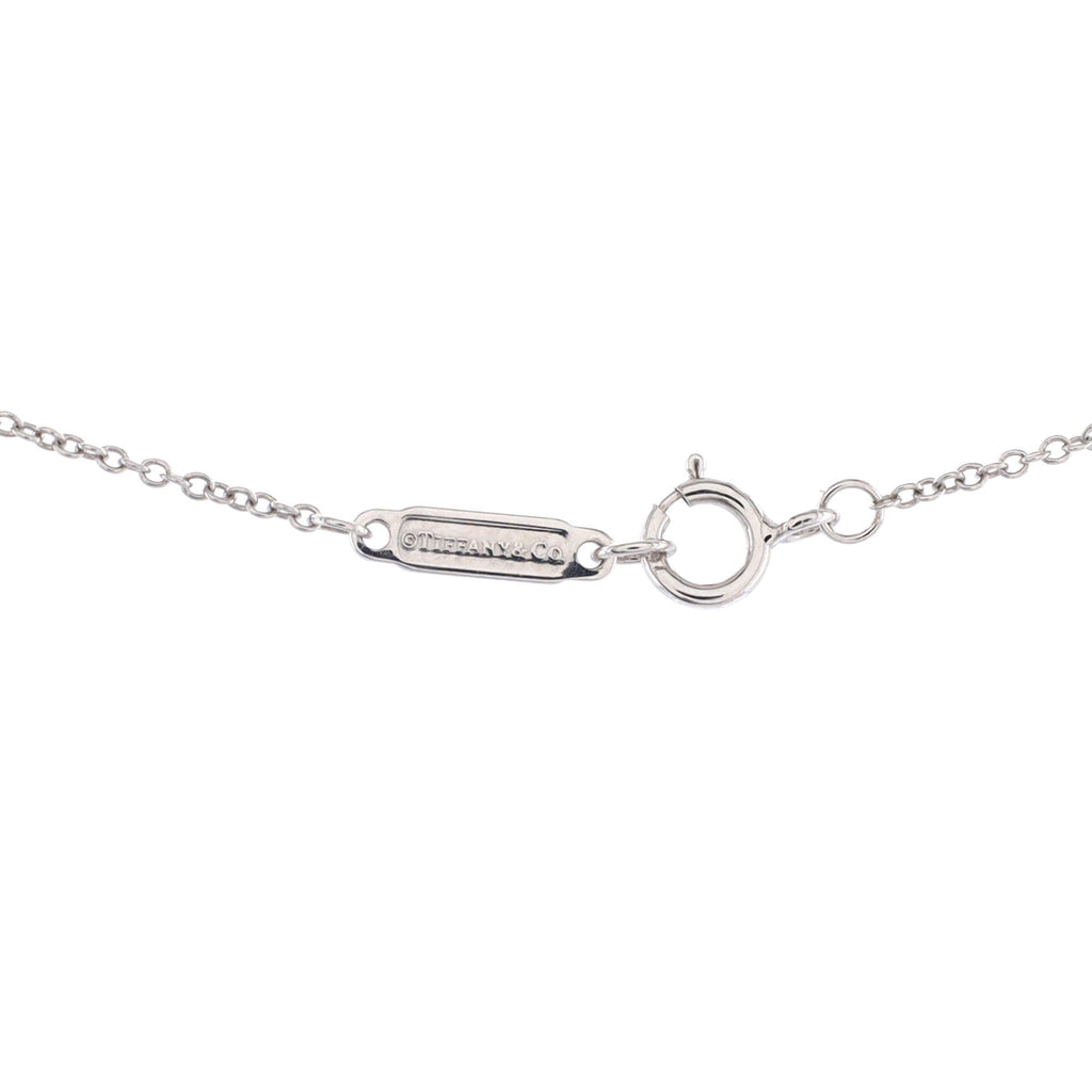 T Smile Pendant Necklace 18K White Gold with Diamonds Small