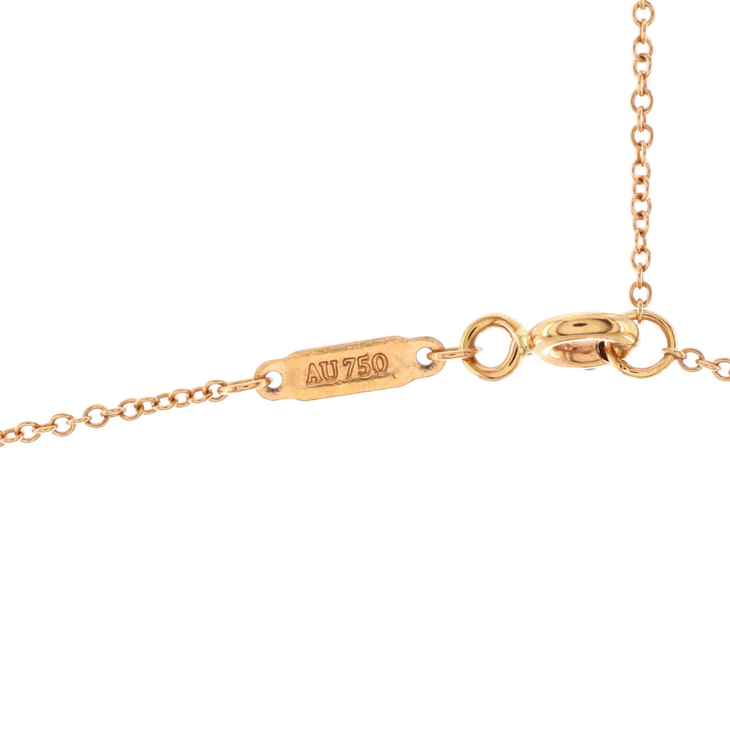 T Smile Pendant Necklace 18K Rose Gold Large