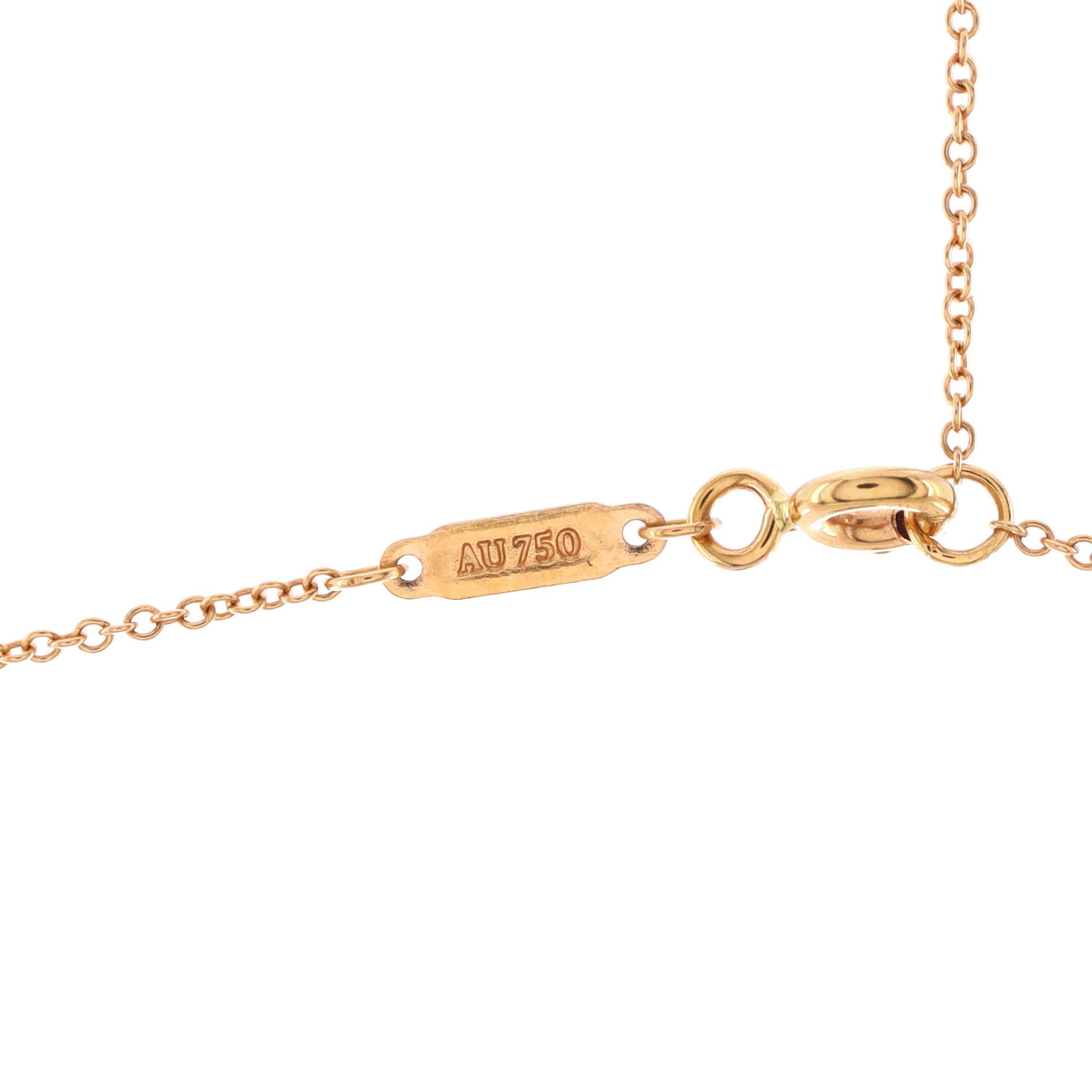 T Smile Pendant Necklace 18K Rose Gold Large