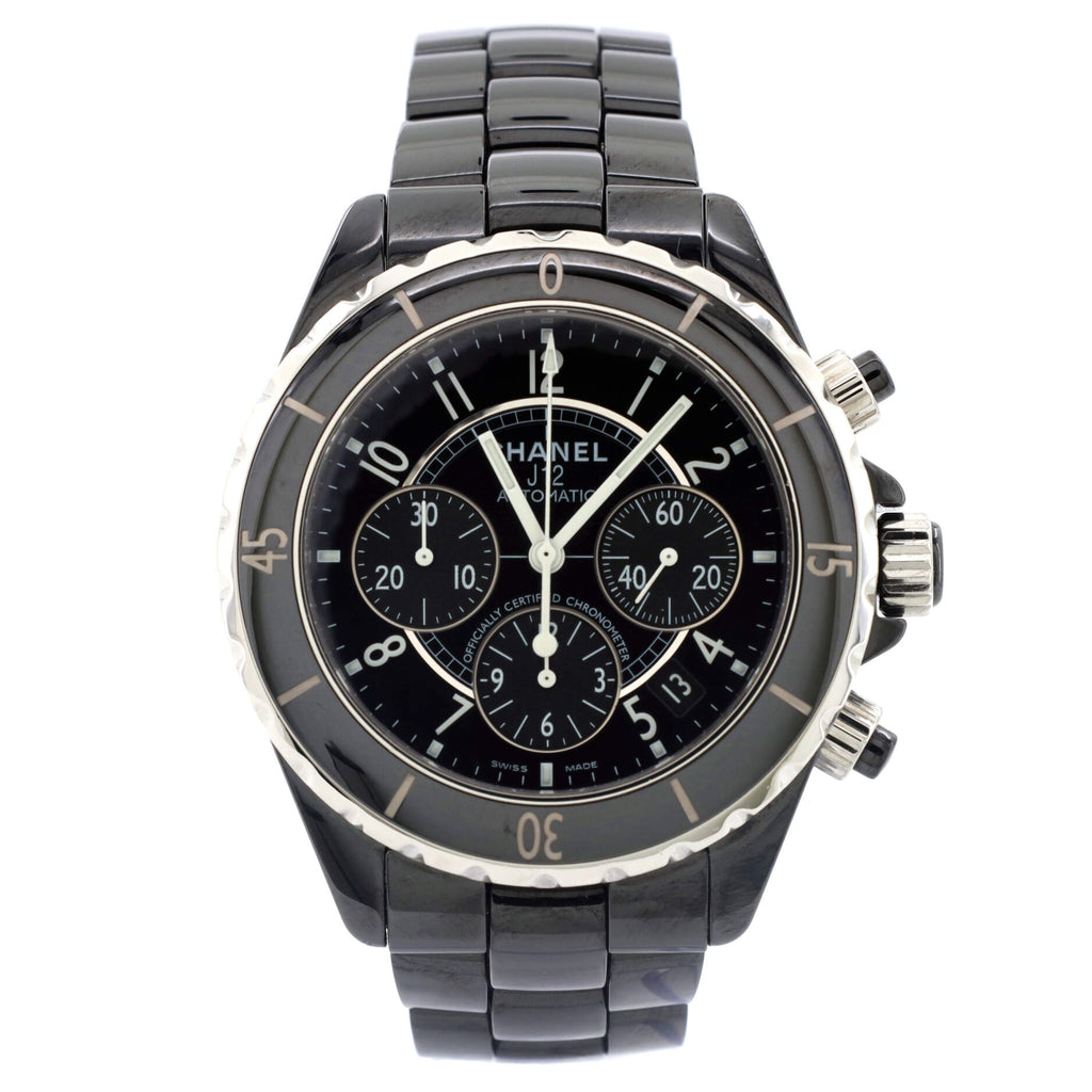 J12 Chronograph Automatic Watch Ceramic and Stainless Steel 41