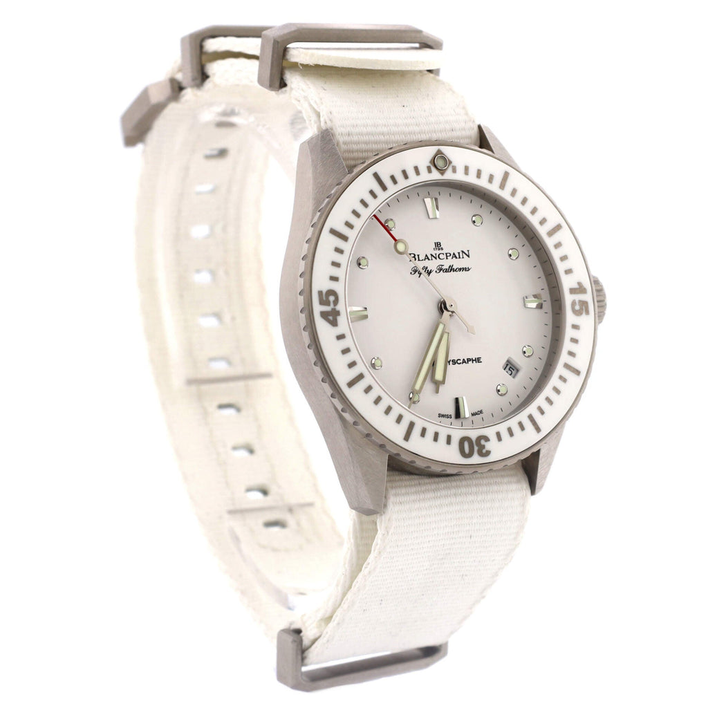 Fifty Fathoms Bathyscaphe Automatic Watch Stainless Steel and Fabric 38