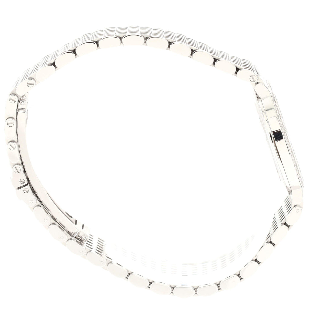 Classic Round Manual Watch White Gold with Diamond Bezel 26