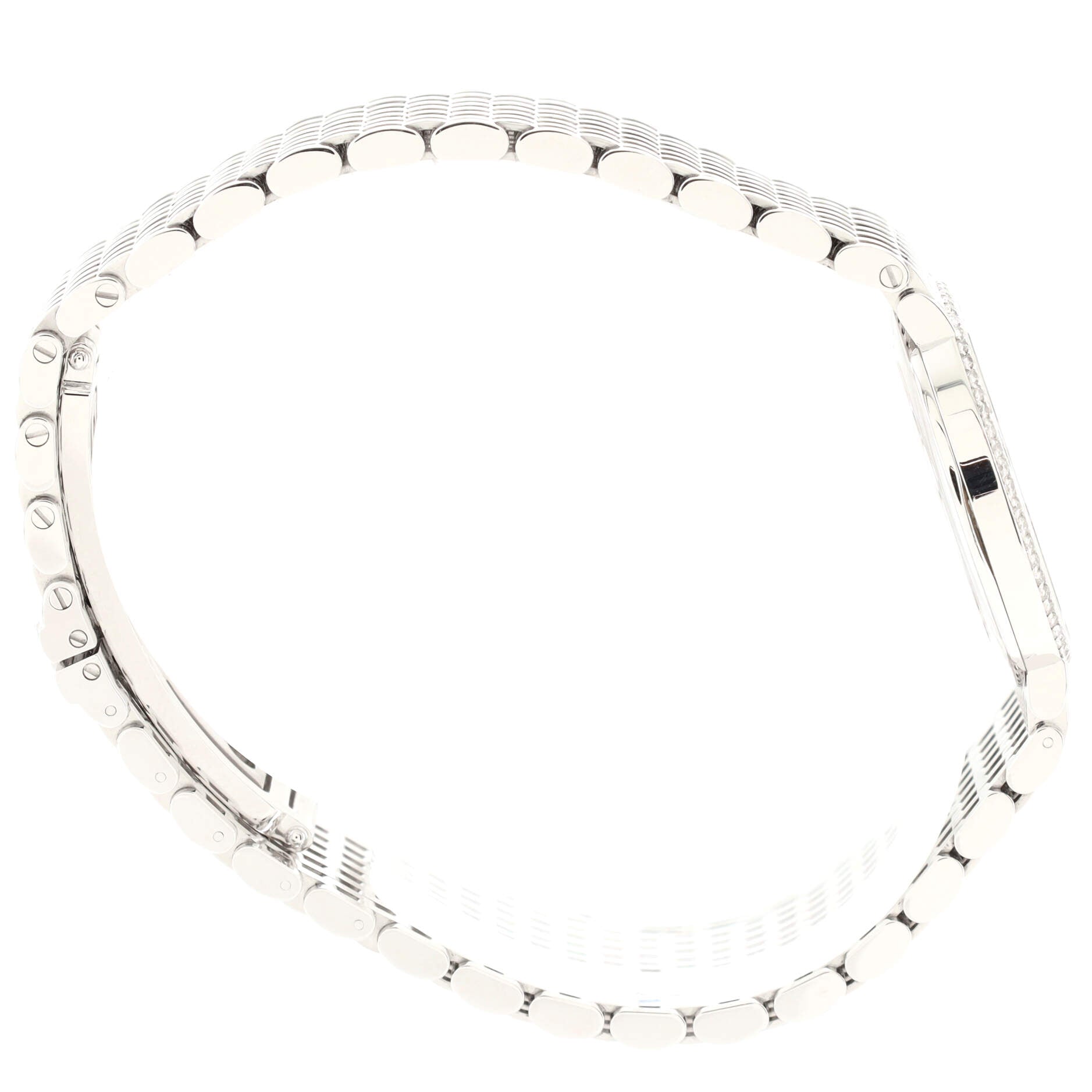 Classic Round Manual Watch White Gold with Diamond Bezel 26