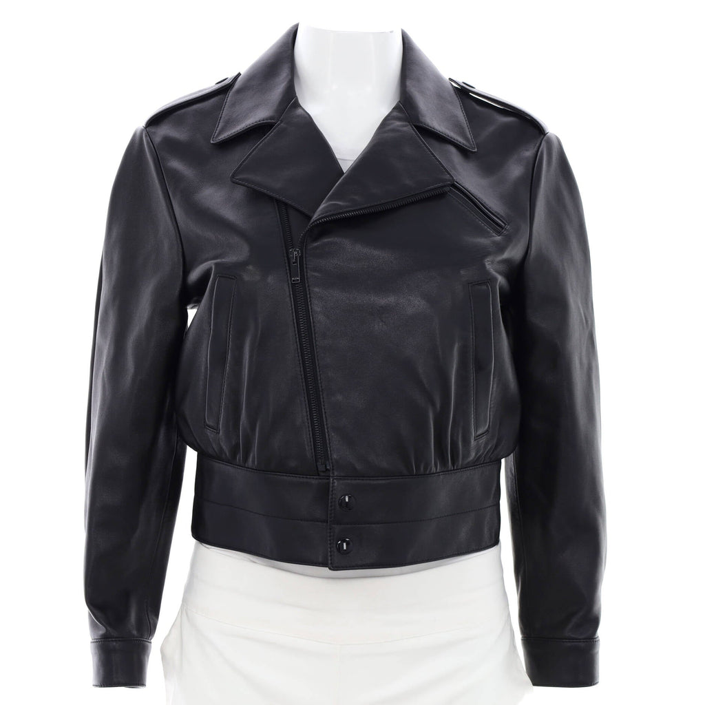 Women's Short Biker Jacket Leather