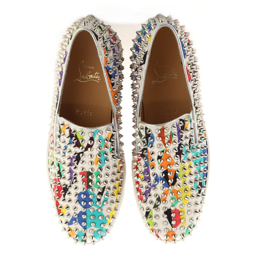 Roller Boat Sneakers Mixed Materials with Spikes