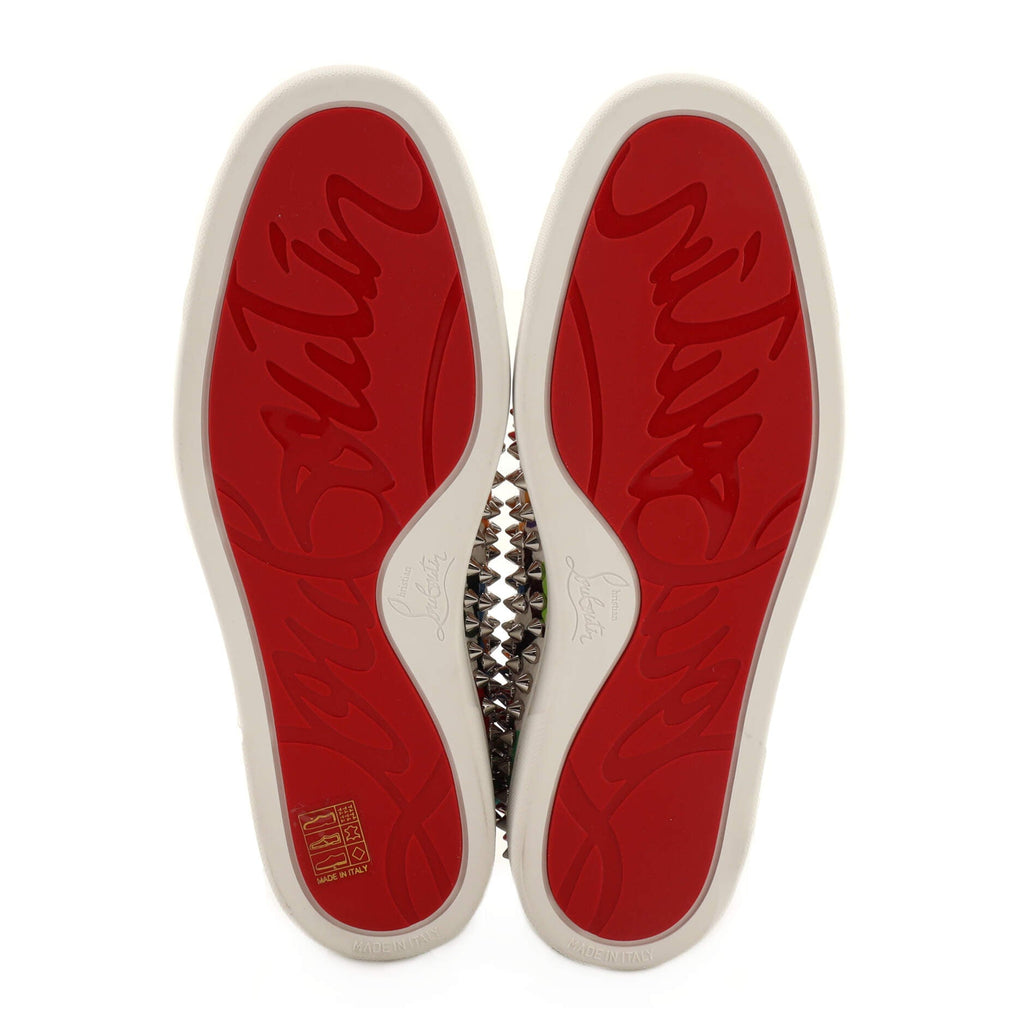 Roller Boat Sneakers Mixed Materials with Spikes