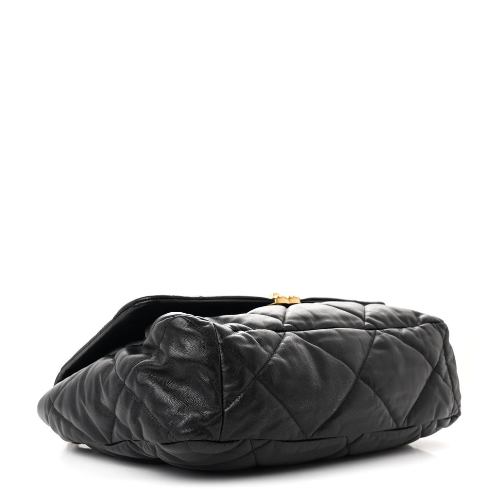 Lambskin Quilted Maxi Chanel 19 Flap Black