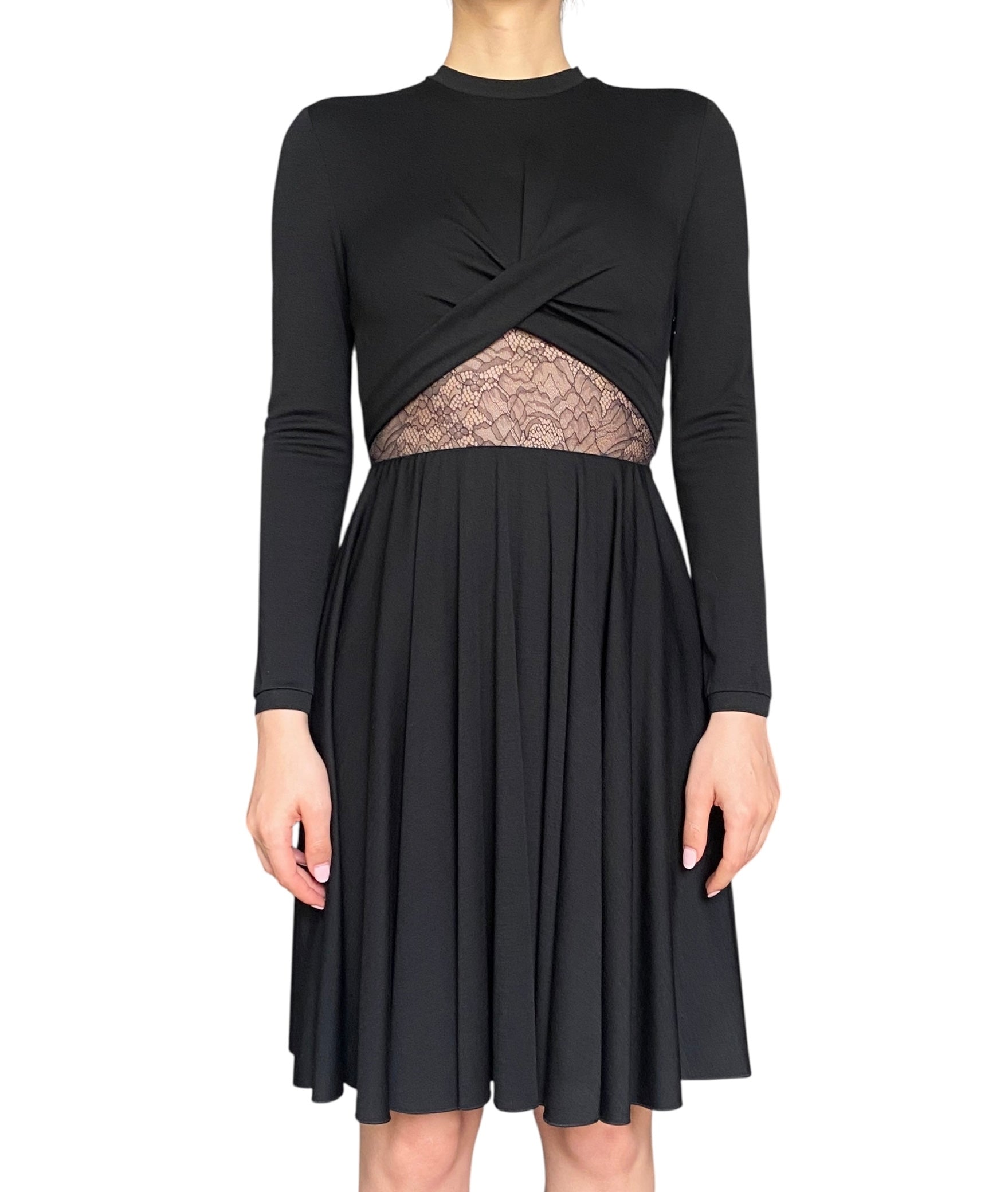 Giambattista Valli Black Lace Cutout Dress - 42 / US 4-6